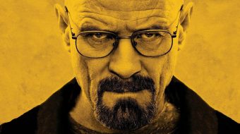 Bryan Cranston jak Heisenberg na wiecu SAG-AFTRA. 