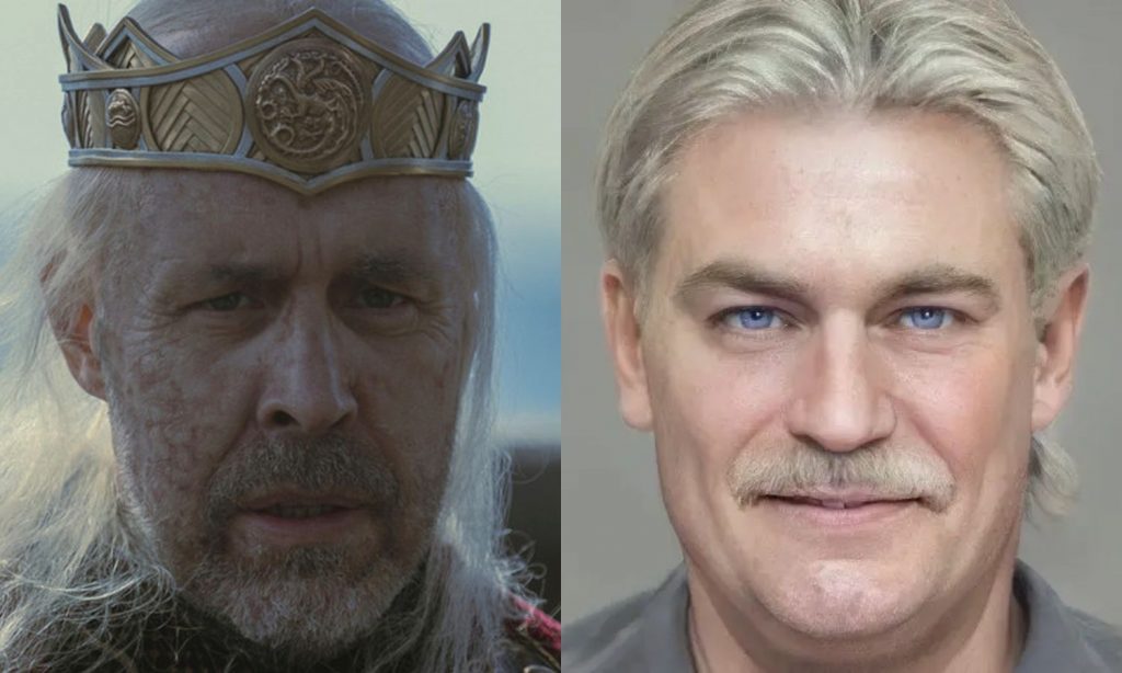 Ród smoka aktorzy portrety AI porównanie Viserys I Targaryen