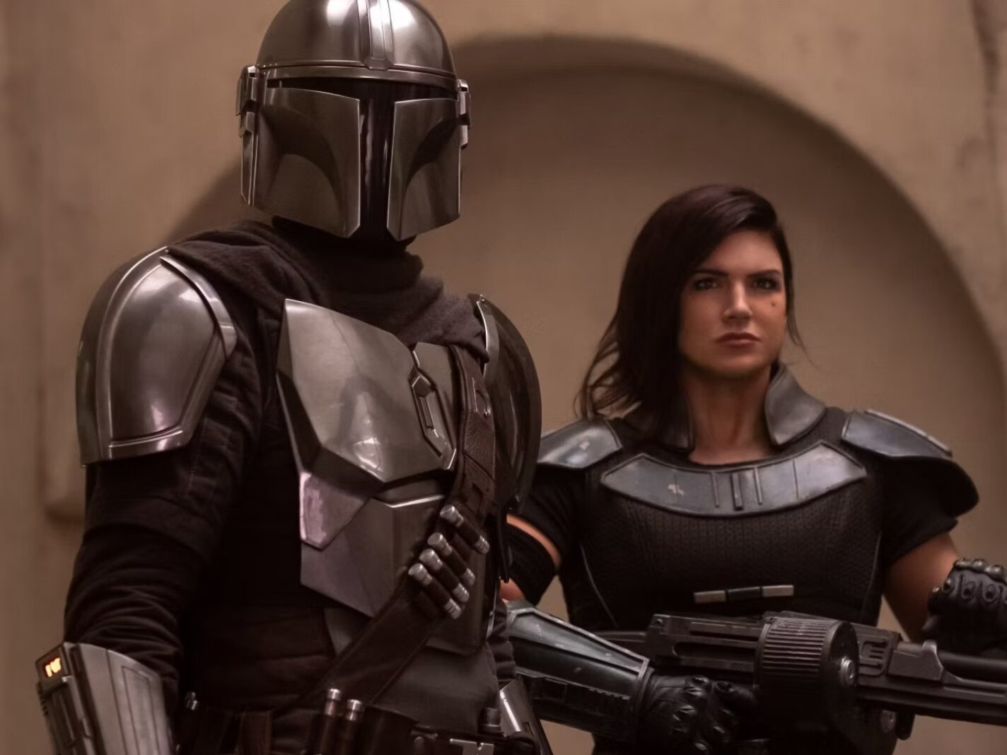 the mandalorian gina carano pedro pascal