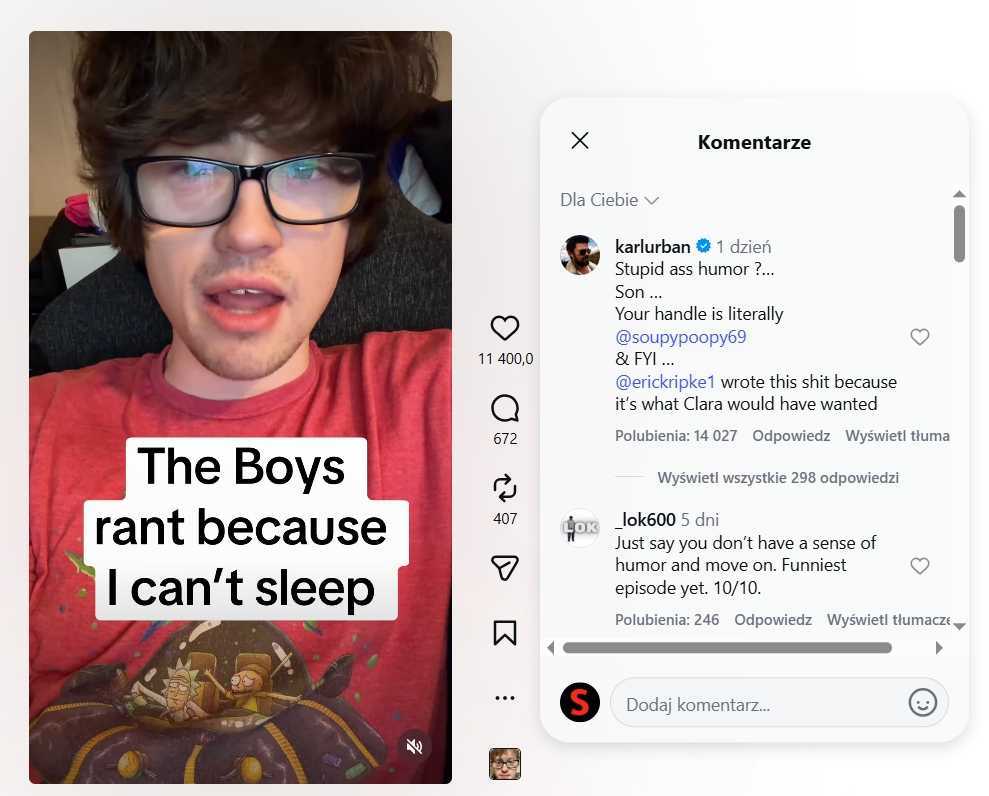 Karl Urban uroczo odpowiedział na krytykę 5. sezonu "The Boys". Takiej riposty nikt się nie spodziewał